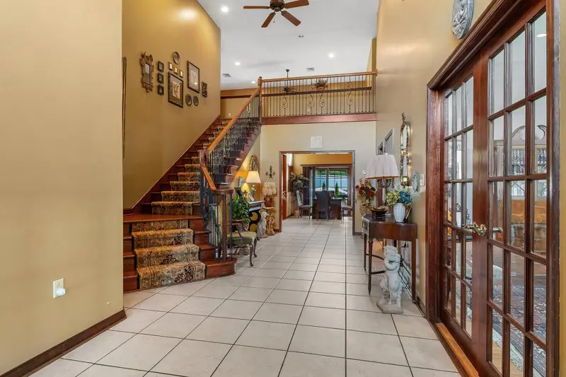 Front foyer and staircase of a Northeastern Pennsylvania home