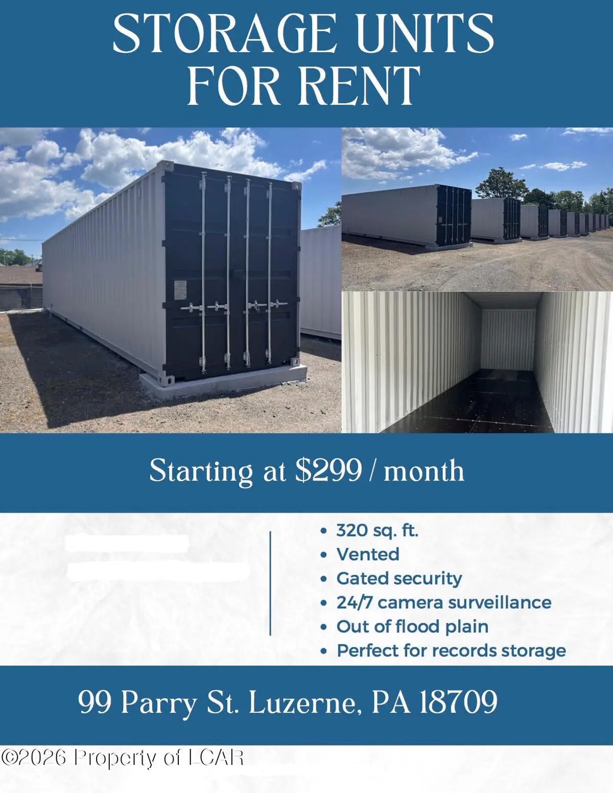 99 Parry Street, Luzerne - 320 SF